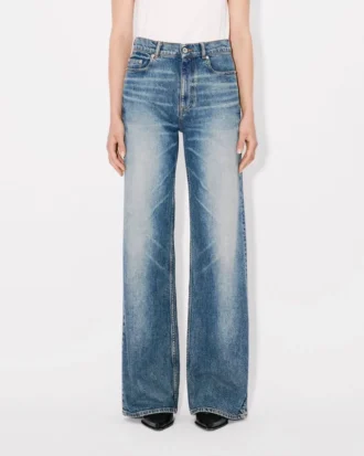 Vaqueros anchos Ayame en denim japonés elástico
