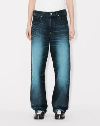Vaqueros boyfriend de cintura baja en denim japonés