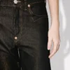 Vaqueros boyfriend de cintura baja en denim japonés con lurex Vaqueros boyfriend de cintura baja en denim japonés con lurex