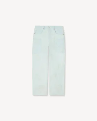 Vaqueros cargo Monkey Fit con bordado «Kenzo Cartoon» en cambray Stone Bleach