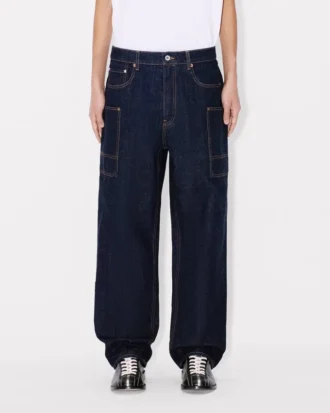 Vaqueros Cargo Monkey Fit de Kenzo Winter Holidays en denim japonés Vaqueros Cargo Monkey Fit de Kenzo Winter Holidays en denim japonés