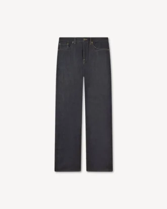 Vaqueros de cintura baja en denim japonés