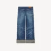 Vaqueros de corte ancho con vuelta en denim japonés Vaqueros de corte ancho con vuelta en denim japonés