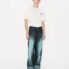 Vaqueros de corte ancho con vuelta en denim japonés Vaqueros de corte ancho con vuelta en denim japonés