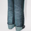 Vaqueros de corte ancho con vuelta en denim japonés Vaqueros de corte ancho con vuelta en denim japonés