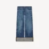 Vaqueros de corte ancho con vuelta en denim japonés Vaqueros de corte ancho con vuelta en denim japonés