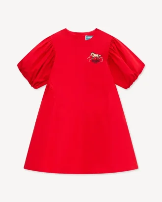 Vestido bordado «Año Nuevo Lunar» en popelín