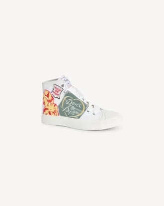Zapatillas altas «Kenzo Hoshi» de lona de algodón