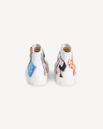 Zapatillas altas «Kenzo Hoshi» de lona de algodón